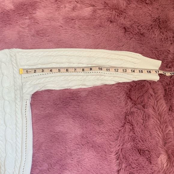 Alain Manoukian Cable Knit White Sweater sz S - Picture 6 of 6